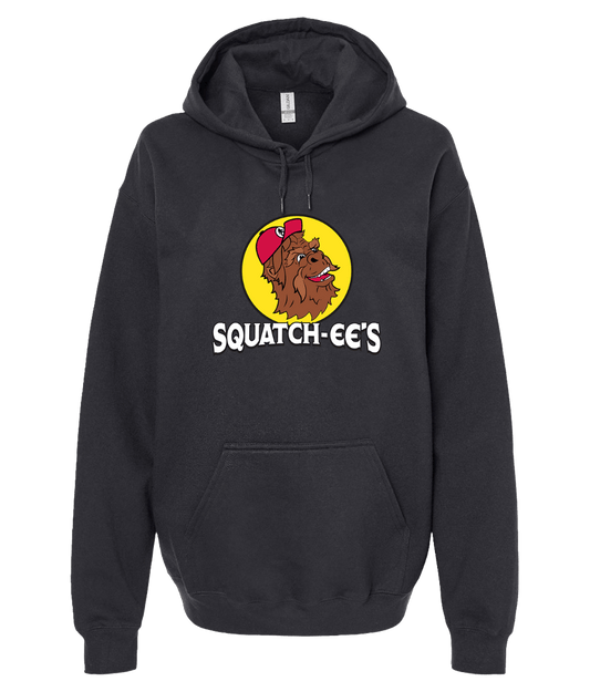 Black Squatch-ee's hoodie. Fun Buc-ee's parody with a Sasquatch.