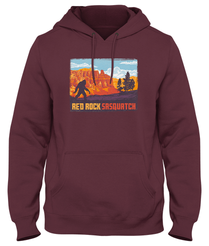 Show your love for Bryce Canyon and the legendary Sasquatch with this maroon hoodie. A unique design for those who appreciate the outdoors.