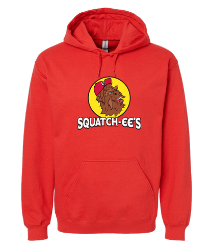 Red Squatch-ee's hoodie. Show your love for Sasquatch.