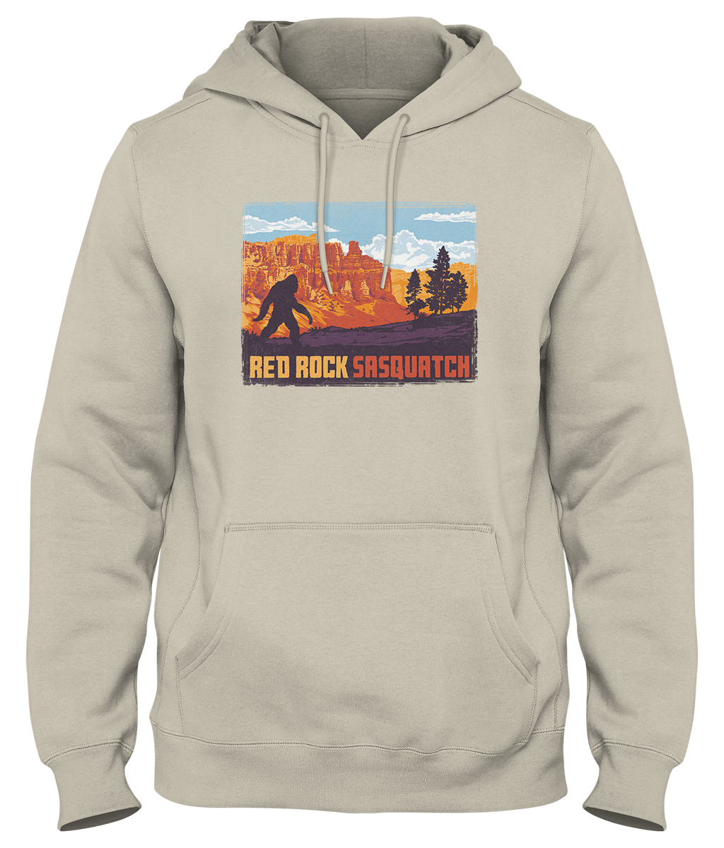 Explore Bryce Canyon National Park with this sand-colored Sasquatch hoodie. Comfortable and stylish for any outdoor adventure.