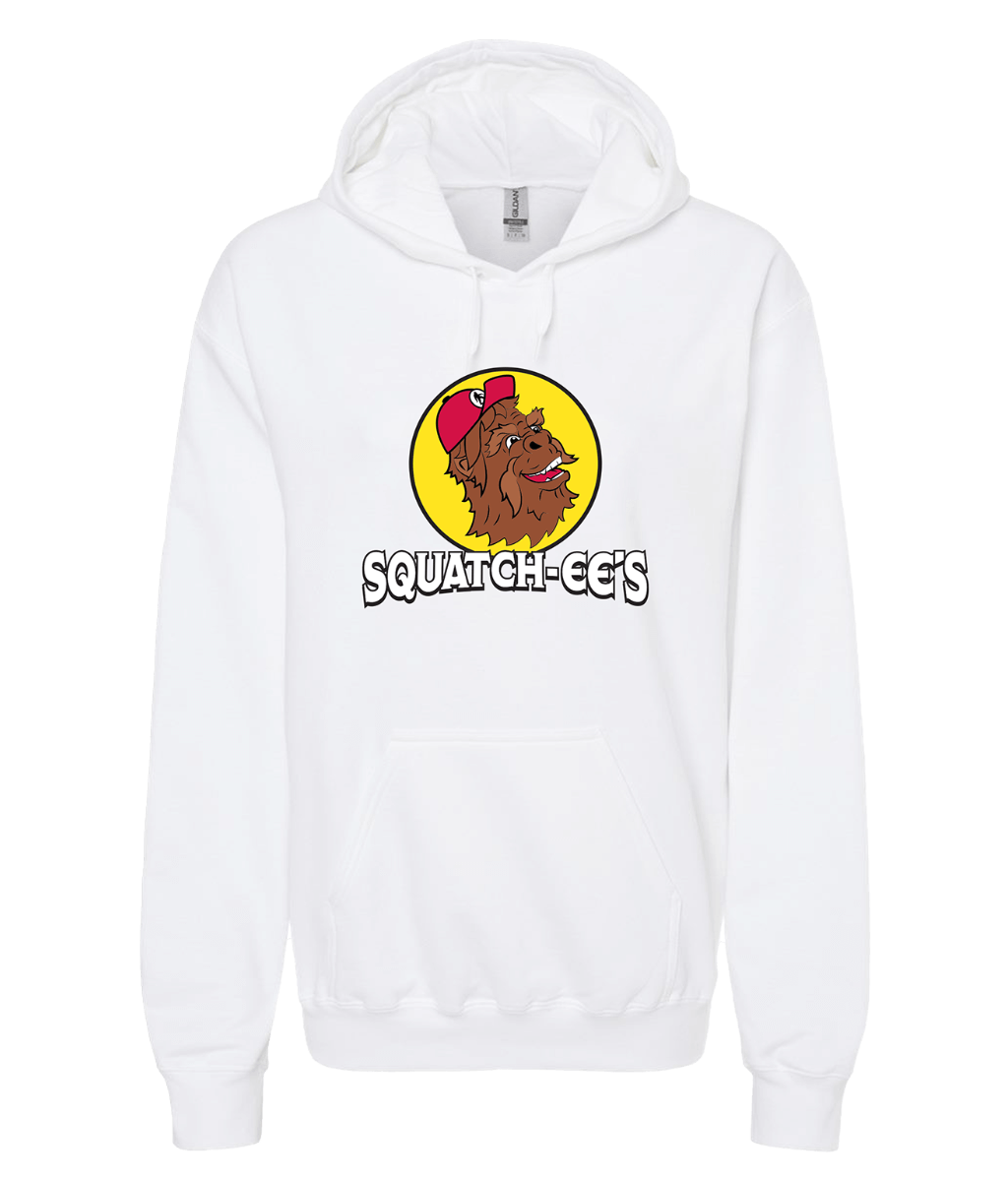 White Squatch-ee's hoodie. Classic look, Sasquatch twist.